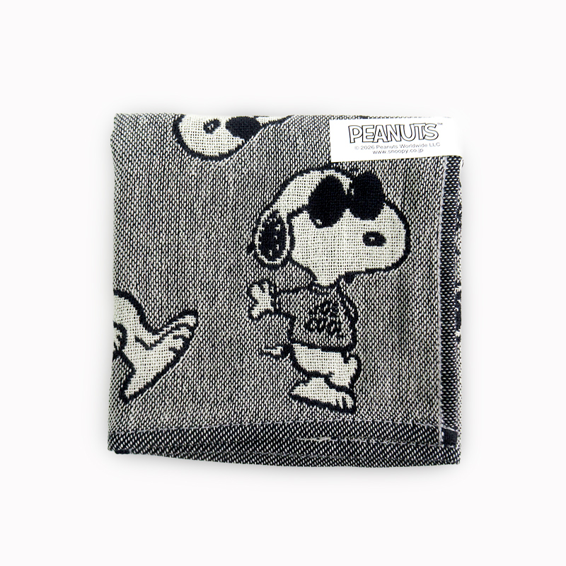 PEANUTS ３重ガーゼハンカチ モノトーン/ジョー・クールGY